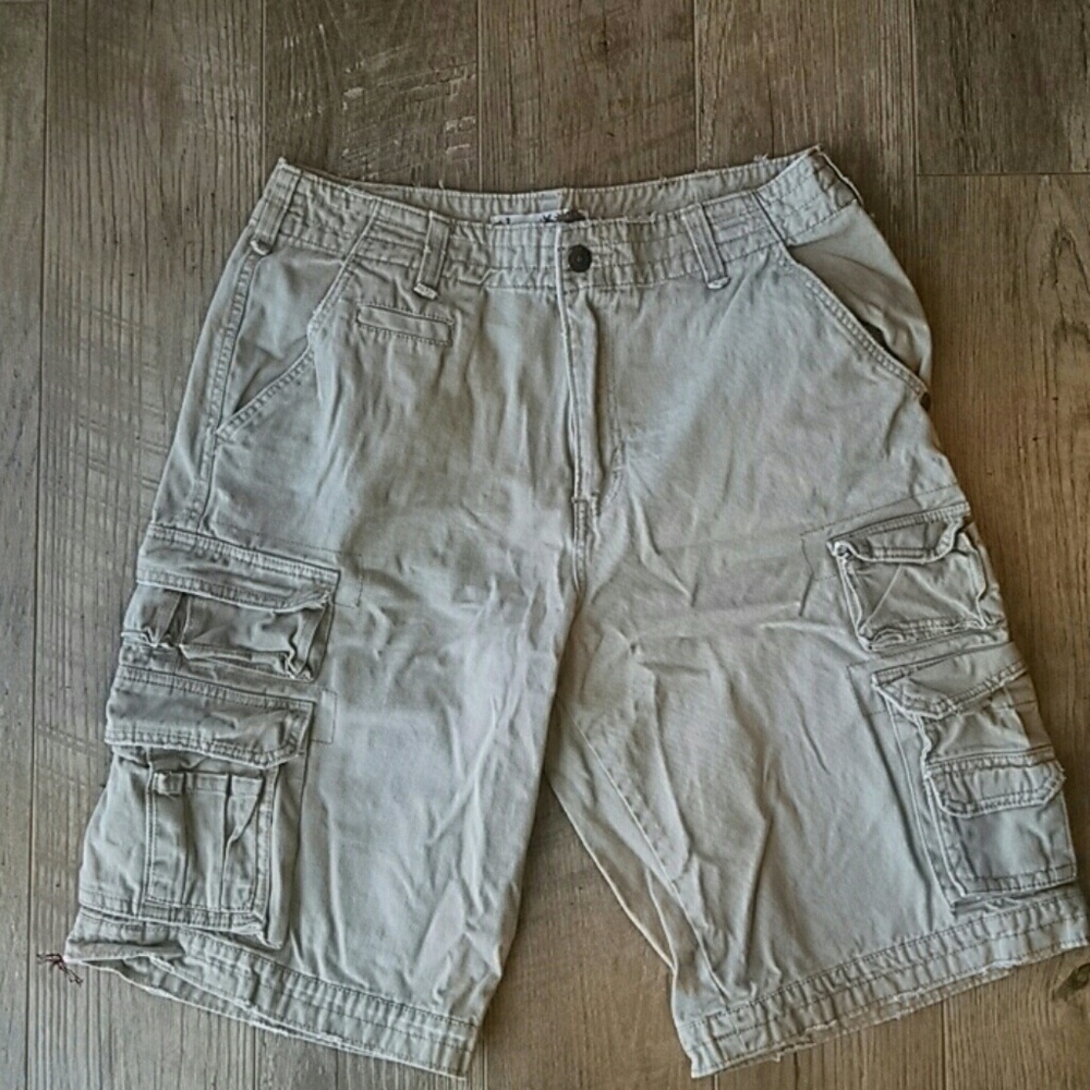 Khaki cargo shorts